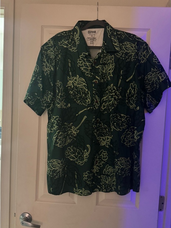 elysian Other - Elysian Men's Green Floral Short-Sleeve Shirt